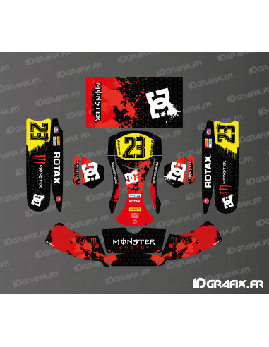 Monster Edition Sodi Racing graphics kit (Black/Red) for KG BURU EVO karts