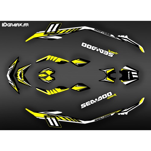 Kit dekor Med Spark Yellow für Seadoo Spark -idgrafix