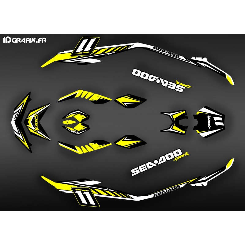 Kit dekor Med Spark Yellow für Seadoo Spark -idgrafix