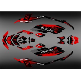 Kit de decoración, Llena de Chispa Monstruo Rojo para Seadoo Chispa