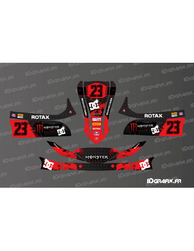 Kit déco Monster Edition (Rouge) pour Karting Mini/Cadet MK 14 -  Idgrafix