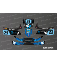 Monster Edition graphics kit (blue) for Mini/Cadet MK 14 karts - Idgrafix