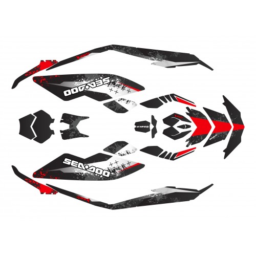 Kit dekor Full Spark Limited Grau für Seadoo Spark -idgrafix