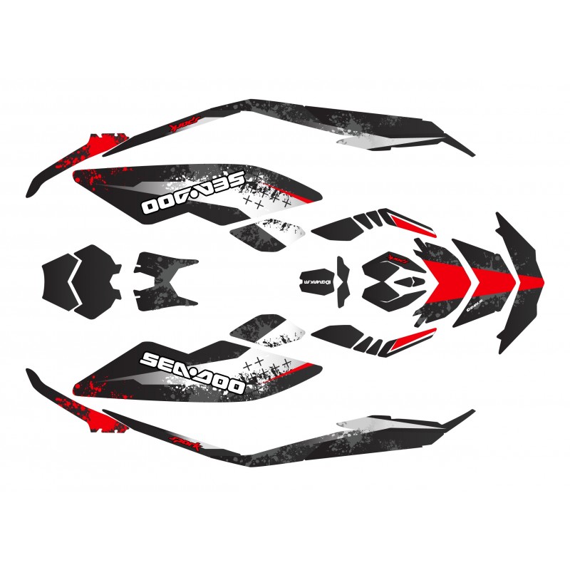 Kit dekor Full Spark Limited Grau für Seadoo Spark -idgrafix