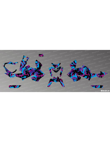 Full Wave Edition graphics kit (Blue/Pink) - CF MOTO NK 800 - Idgrafix