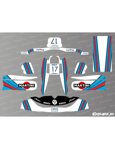 Martini Series Dekor-Set für Karting TonyKart - OTK M7 - M10 - Idgrafix
