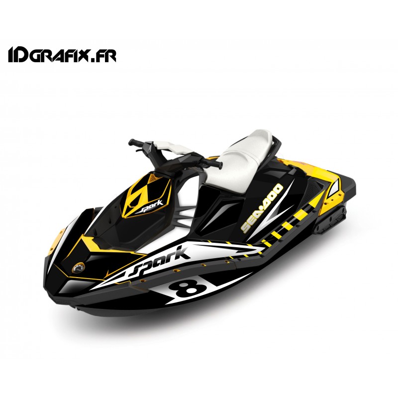 Kit dekor Full Spark Limited Gelb für Seadoo Spark -idgrafix