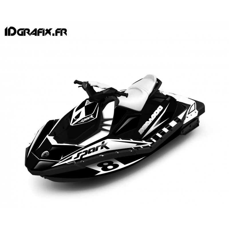 Kit dekor Full Spark Limited Weiß für Seadoo Spark -idgrafix