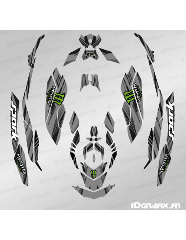 Kit di decorazioni Full Monster Line Edition (Grigio/Verde) - SEADOO SPARK - Idgrafix