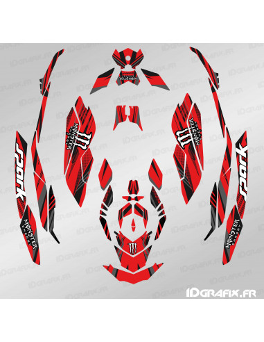 Kit de decoración completo Monster Line Edition (rojo) - SEADOO SPARK - Idgrafix