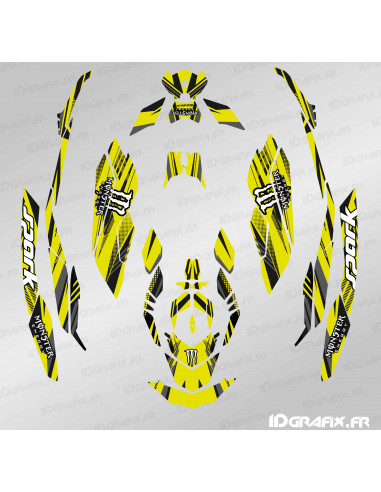 Kit de decoració Monster Line Edition complet (groc llima) - SEADOO SPARK - Idgrafix