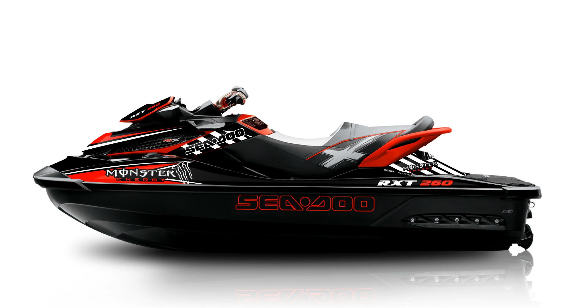 Kit décoration Monster Red for Seadoo RXT 260 / 300 (S3 hull)