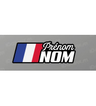 Lot 2 Racing Driver Name Stickers (long 6cm) - Idgrafix