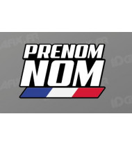 Lote de 2 pegatinas con el nombre del piloto (8 cm de largo) - Idgrafix