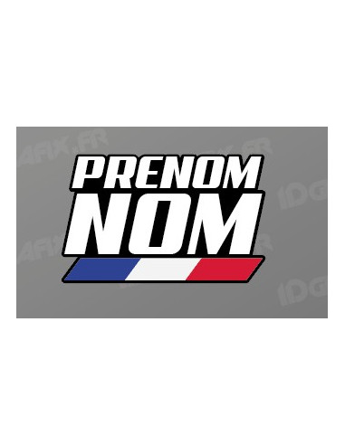 Lot 2 Racing Driver Name Stickers (long 8cm) - Idgrafix