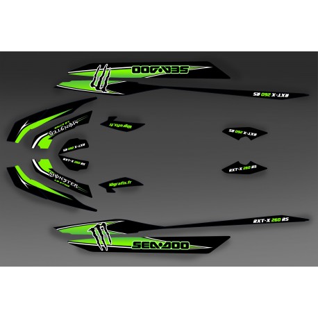 Kit de décoration Monstruo Verde para Seadoo RXT 260 / 300 (S3 casco)