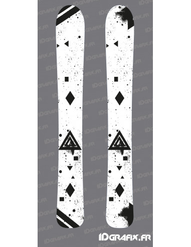 Grunge stickers for SKI - Idgrafix