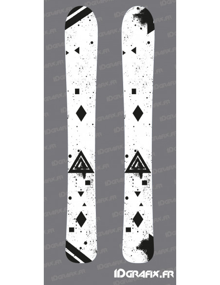 Grunge stickers for SKI - Idgrafix