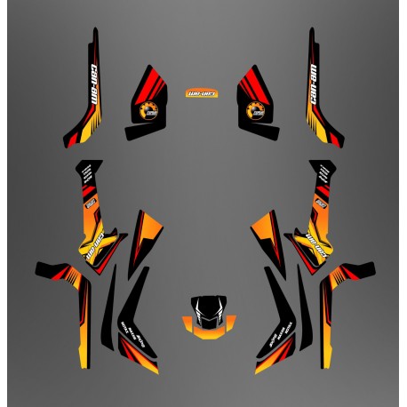 Kit dekor-Forum Can Am Series Gelb Medium - IDgrafix - Can-Am Outlander G2 - ()