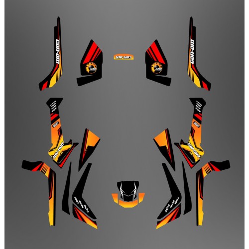 Kit de decoración Foro de la Serie Am Amarillo Medio IDgrafix - Can Am Outlander (G2) -idgrafix