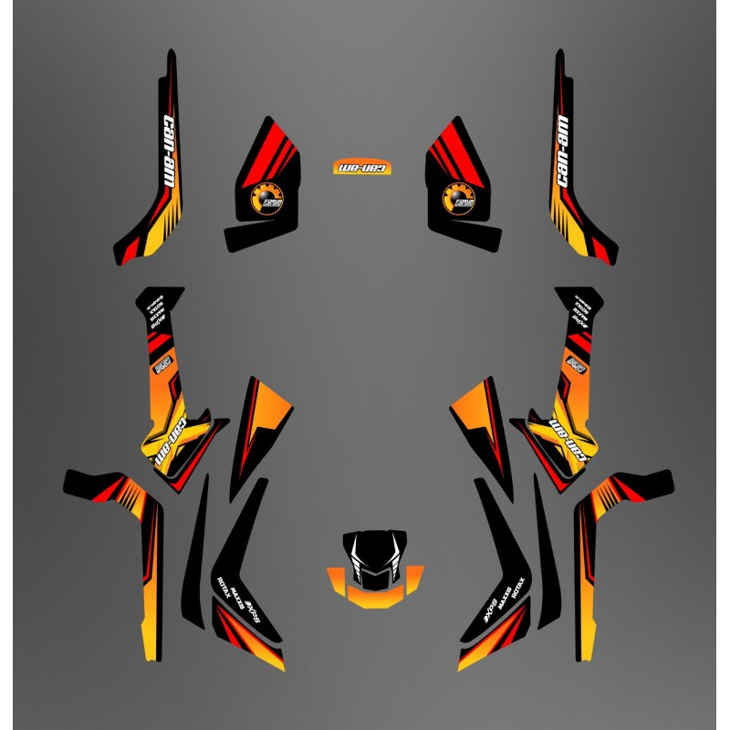 Kit dekor-Forum Can Am Series Gelb Medium - IDgrafix - Can-Am Outlander G2 - () -idgrafix