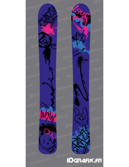 Adesivi graffiti per SKI - Idgrafix