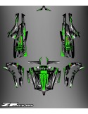 Kit de décoration Monstre Edició COMPLETA (Black/Green) - Idgrafix - CF Moto ZForce