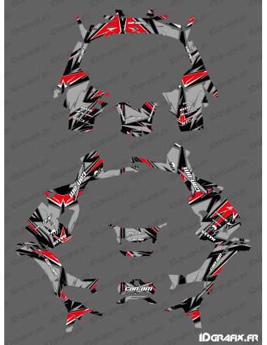 Slant Edition Decal Kit (Grey/Red) - IDgrafix - Can-Am Outlander G3 850-1000 - Idgrafix