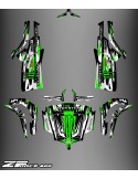 Kit de décoration Monstruo Edición COMPLETA (Gris/Verde) - Idgrafix - CF Moto ZForce