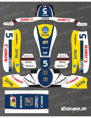Williams F1 Vintage Edition deco kit for Sodi KG 506 Karting