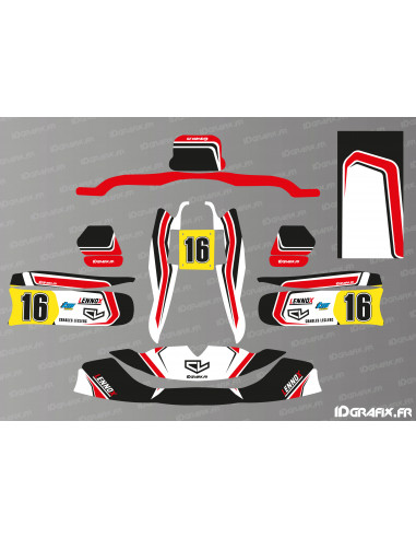 Kit de gráficos Edición Leclerc para karts TonyKart - OTK M7 - M10 - Idgrafix