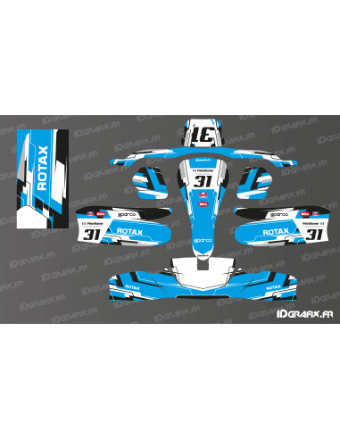 Techno Edition graphics kit (Blue) for Sodi KG 506 kart - Idgrafix