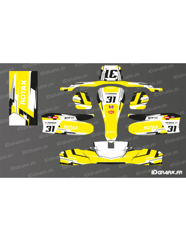Techno Edition graphics kit (yellow) for Sodi KG 506 kart - Idgrafix