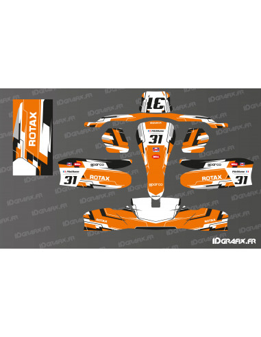 Kit gráfico Techno Edition (naranja) para kart Sodi KG 506 - Idgrafix