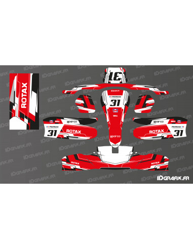 Kit gráfico Techno Edition (rojo) para kart Sodi KG 506 - Idgrafix