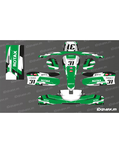 Techno Edition graphics kit (Green) for Sodi KG 506 kart - Idgrafix