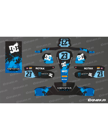 Monster Edition Custom Graphics Kit (Blue) for Sodi KG 506 Kart - Idgrafix