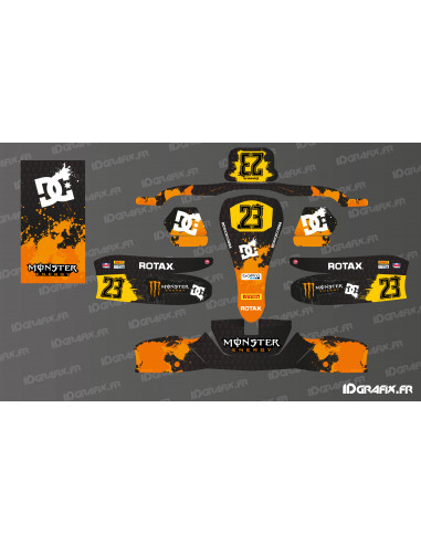 Kit de gráficos personalizados Monster Edition (naranja) para kart Sodi KG 506 - Idgrafix