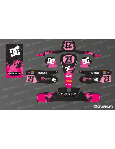 Kit de gráficos personalizados Monster Edition (rosa) para kart Sodi KG 506 - Idgrafix