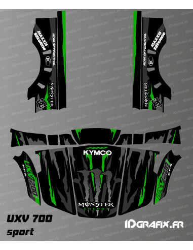 Kit gràfic 100% Monster Green Edition - Idgrafix - Kymco UXV 700 SPORT - Idgrafix