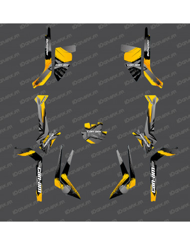 Light WHIP Edition decoration kit (Grey / Orange) - IDgrafix - Can Am Outlander (G2) - Idgrafix