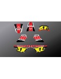 Kit decorazione Vintage Rosso Luce - IDgrafix - Yamaha 50 Piwi