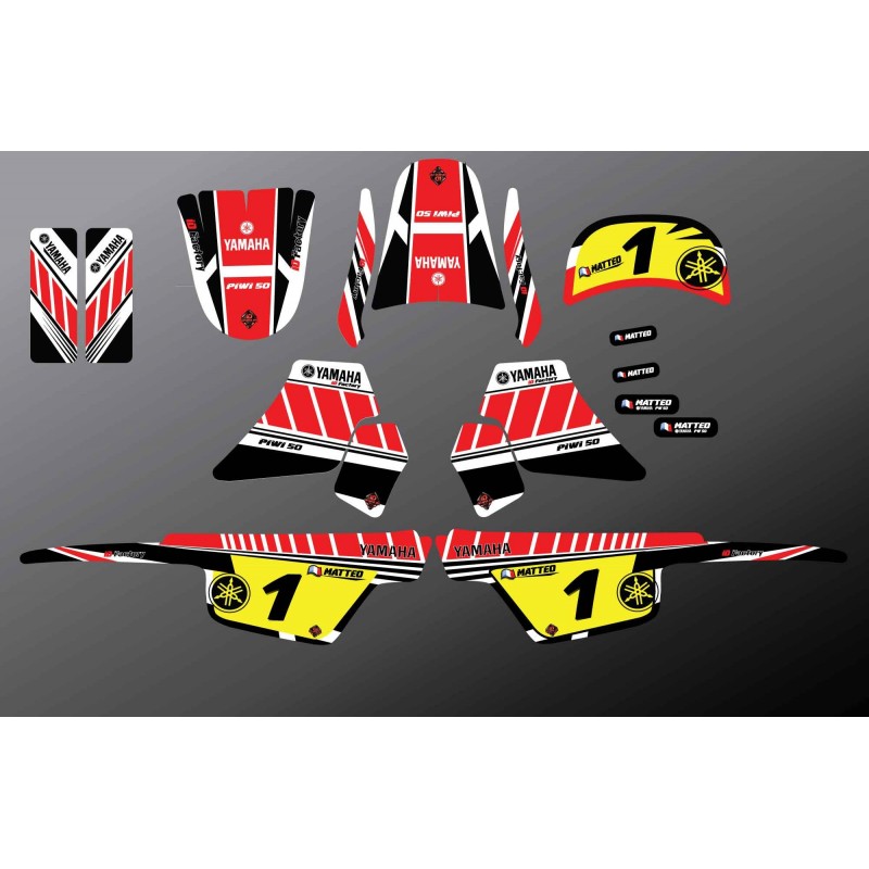 Kit de decoració Roja Anyada Plena - IDgrafix - Yamaha De 50 Piwi -idgrafix