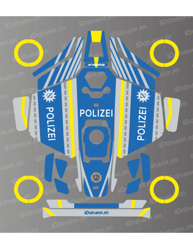 Aufkleber Polizei Edition - Mammotion LUBA 3 Mähroboter - Idgrafix