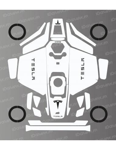 Adhesiu Edició Tesla (Blanc) - Tallagespa robòtica Mammotion LUBA 3 - Idgrafix