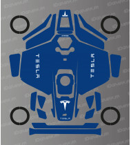 Tesla Edition Aufkleber (Blau) – Mammotion LUBA 3 Mähroboter – Idgrafix