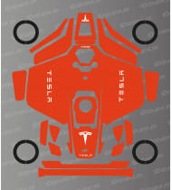 Pegatina Tesla Edition (roja) - Cortacésped robótico Mammotion LUBA 3 - Idgrafix