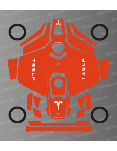 Sticker Tesla Edition (Rouge) - Robot de tonte Mammotion LUBA 3 -  Idgrafix