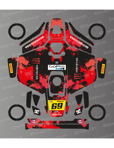 Monster Edition Sticker (Red) - Mammotion LUBA 3 Robotic Lawnmower - Idgrafix