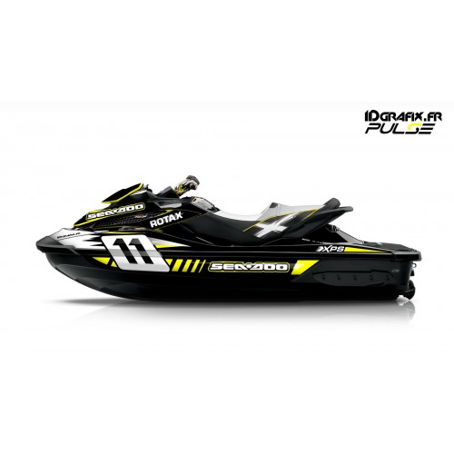 Kit décoration Pulse Jaune pour Seadoo RXT 260 / 300 (coque S3)-idgrafix